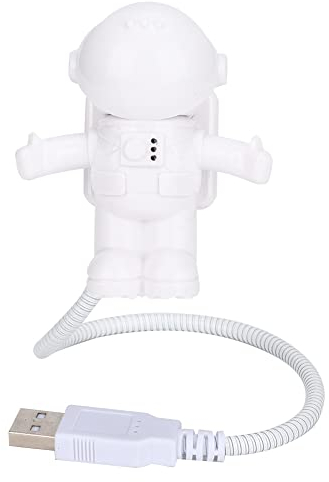 Fyearfly USB LED Leselichtlampe, Astronaut LED Lampe mit USB Anschluss, Energiesparendes Mini USB LED Nachtlicht in Form eines Astronauten und Raumfahrers für Computer, Laptop, Notebook