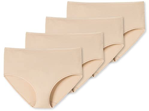 Schiesser Damen Midislips | 4er Pack 174384 (42, 4 x Sand)