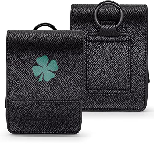 Golf-Entfernungsmesser-Tasche, Premium-Leder, für Bushnell Callaway, Universal-Entfernungsmesser, Tragetasche mit T-Halterung, Gürtelclip, für die meisten Marken, Entfernungsmesser (Schwarz2)