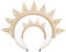 BPURB Gothic Göttin Gold Halo Krone Spike Zip Tie Mary Stirnband Halloween Kopfbedeckung für Damen (Gold)