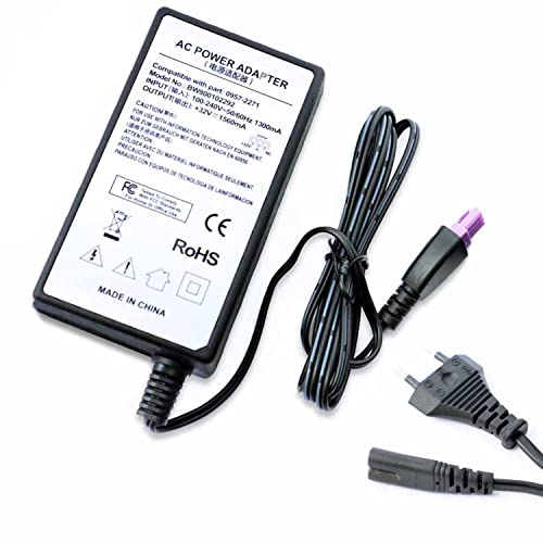 ENJOY-UNIQUE Cargador Adaptador de Corriente de Cable alimentación de CA 32v Compatible con Impresora HP Deskjet Photosmart PSC Officejet Reemplaza 0957-2271/2230 / 2105/2259 / 0950-4476