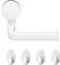 Plastic Suction Cup Toilet Roll Holder Wall Mounted,Toilet Roll Holder Self Adhesive,Toilet Paper Holder for in Bathroom Kitchen,no Drilling,no Damage Wall(4 Self-Adhesive Hooks) (Plastic, White)