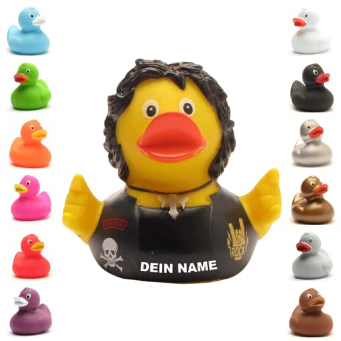 Badeente - personalisierbar (Heavy Metal Ente)