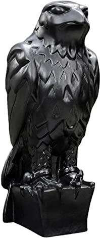LINGJIONG Tischadler-Statue, Kunstharz, Wohnzimmer, Adler, dekorative Skulpturen mit stabilem Sockel, schwarze Kunstadler-Figur, Tischdekoration für Zuhause, Büro