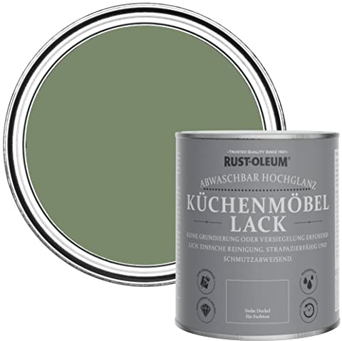 Rust-Oleum Green Kitchen Cupboard Paint in Gloss Finish - All Green 750ml