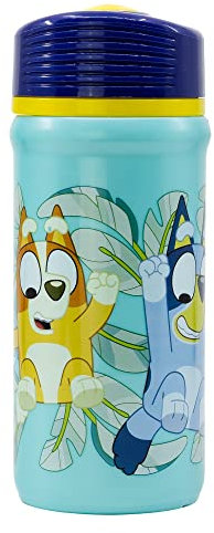 Stor Botella de agua de plástico infantil con cierre de rosca de 390 ml de Bluey