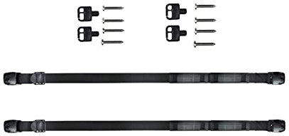 perfk 2 Pieces Heavy Duty Hot Tub Cover of Wind Straps SPA Cover Hot Tub Wind Strap Black Lightweight Adjustable Length SPA Wind Strap for Bathtub
