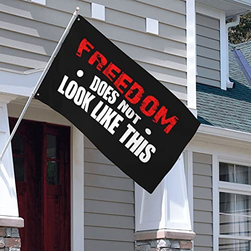 874 Garten Flaggen So Sieht Freiheit Nicht Aus Dekorative Fahnen Wetterfeste Yard-Flaggen Durable Garten Fahnen Für Drinnen Garten Draußen 90x150 cm