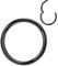 Artskin Grade 23 Titanium Hinged Nose Rings Hoops Body Piercing Rings Helix Cartilage Rook Earrings 16G Diameter 9mm Black Nose Rings