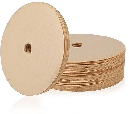Lot de 120 filtres à café ronds en papier non blanchi pour percolateur Bozeman - 9,5 cm - Marron