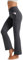 Friptspyg Hose Damen Flared Leggings V High Waist Schlaghose Elegant Jogginghose Stretch Yogahose mit Taschen Sporthose, Dunkelgrau M