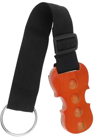 Create idea 4-Loch Solid Cello Tail Säule Anti Slip Fixer Cello End Pin Stopper Holz Cello Anti Slip Bodenanker Massiver Ahorn Anker Sitz Verstellbarer Nylon Gurt