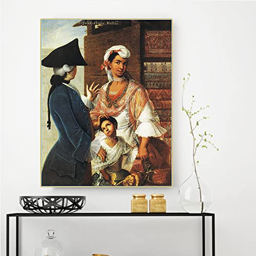Kit de pintura por números para adultos Castas de Nueva España Kit de pintura al óleo por números para decoración del hogar regalos
