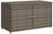 vidaXL Armoire de Rangement de Jardin, Organisateur de Terrasse avec Porte, Meuble d'Extérieur Patio Arrière-Cour, Gris Résine Tressée