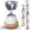 FISHTEC - Sablier Lumineux 15 Minutes - Sablier Décoratif 7 Couleurs et 3 Modes - en Verre Organique - Socle en Bois - Rechargeable en USB - Bouton Touch - Jeux, Cuisine, Activités Chronométrées