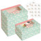 DesertBoy Geschenkbox mit Sichtfenster 6 Loch 12 Stück Cupcake Box Tortenkartons 21.7x13.7x5.2cm Kuchenkarton Cupcakes Boxen mit 2 Dankesaufklebern,Tortenschachtel für Cupcakes,Gebäckschachteln,Kekse