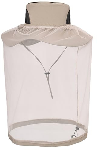 Bug -Net -Hut, Sonnenschutzweite Krempe Bug Net für Kopf, atmungsaktiven Fehlerhut mit abnehmbarem verborgenem Netz, verstellbarer Sonnenhut für Frauen und Männer, Khaki, Insektenhüte mit Netting -Fr