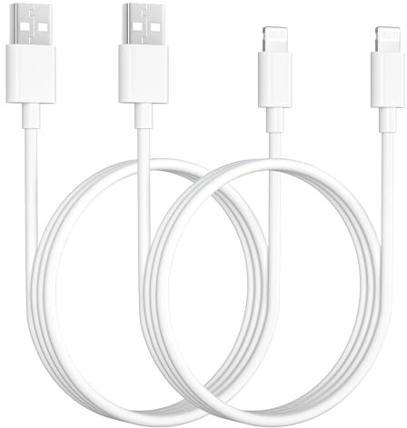 iPhone Charger Cable 1M 2Pack[MFi Certified], USB to Lightning Cable Apple wire Fast Charging USB charger cable iPad Lead Wire for iPhone 14/13/12/11/Pro/Max/XS/XR/X/8/7/6/iPad/iPod/AirPod