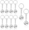 FloralGrace Lot de 10 mini boules disco porte-clés - Petites boules disco - Accessoire de fête - Pendentif pour fête des années 70 et 80 - Halloween, Noël, décoration de fête - Argenté - 2 cm,