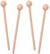 Lot de 4 maillets en bois de 20,5 cm pour xylophone - Baguettes de percussion en bois - Avec manche en bois - Baguettes de rythmes pour xylophone