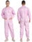 Xnihocha Men's Long Sleeve Protective Coverall Suit Anti-Static Dustproof Boiler Suit Uniform Workwear Pink XXL