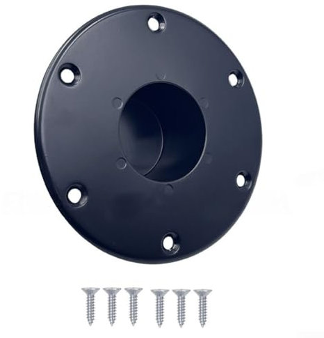 Pied de table pour camping-car, base de support de table de remorque, 15 x 15 x 5,2 cm, base ronde en aluminium encastré