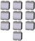 10 botones portanome, 2 módulos, módulo gris, compatible con BTicino Living, frutas, interruptores, botones, desviadores, reguladores, sensores, PIR, buzzer, para placas originales y compatibles