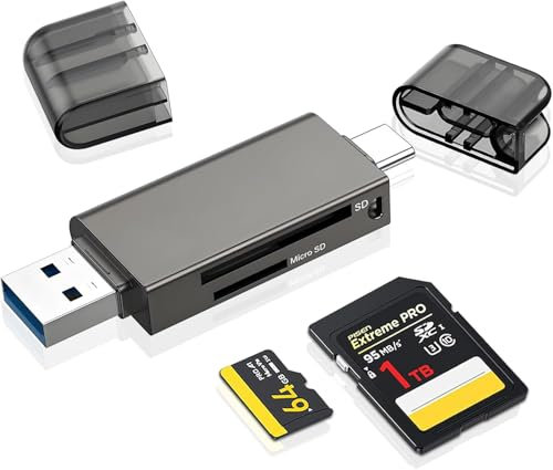 Lector de tarjetas USB 3.0, lector de tarjetas de memoria USB C SD