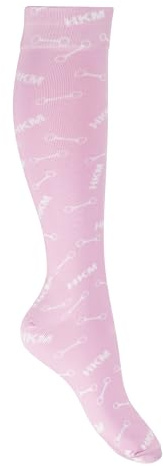 HKM Women's Mellow Riding Socks, Rose, 3/5