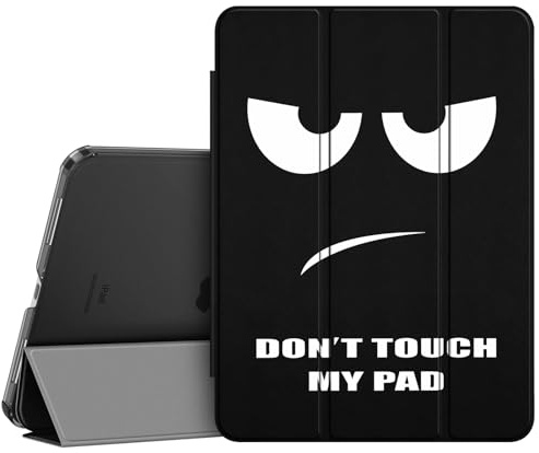 Fintie Hülle für iPad (A16) 11. Generation/iPad 10. Gen, Don't Touch | Für 2025/2022 Modell, Ultradünn leichte Schutzhülle, Transparenter Rückseite Case, Dreifach-Ständer, Auto Schlaf/Wach