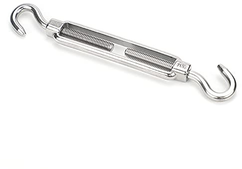 WQKISS Turnbuckle Wire Tensioner M20-M27, Stainless Steel Turnbuckle Hook and Hook for Cables Wire, Shade Sail,Tensioning Wire Rope(M24)