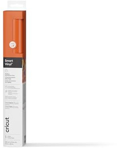 Cricut Smart Permanent Vinyl, Orange, 33cm x 91.4cm, Self-Adhesive Vinyl Sheet | Ideal for Customising Mugs, Bottles, Labels, Signs & DIY Crafts, for All Cutting Machines