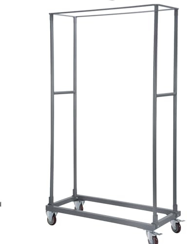 HENDI Klappstuhlständer, AmerBox, für 25 Stühle, 4 Lenkrollen, 2 mit Bremse. Klappbarer Stuhlständer, Transportwagen für Klappstühle, Trolley, 1140x492x(H)1895mm, Karbonstahl, Metall