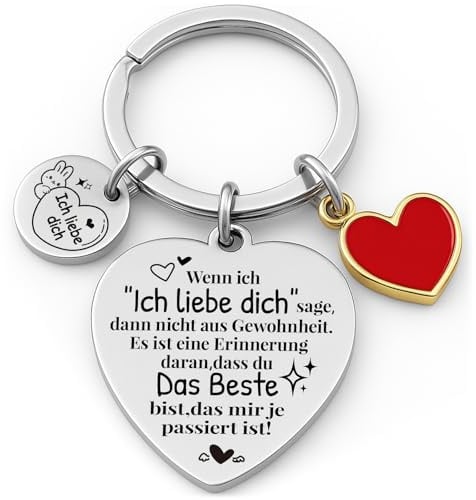 YISCOKO schlüsselanhänger jahrestag geschenk für sie ihn ich liebe dich geschenk für frauen geschenke für männer valentinstag