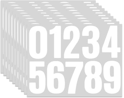 LEEQBCR Numeri Adesivi grandi 10 Pezzi, Adesivi con Numeris, 0-9 Numeri per Cassetta Postale, Numero Civico da Esterno, Numero Autoadesivi di Cassetta Vinile per Indirizzo, Segnaletica, Porta