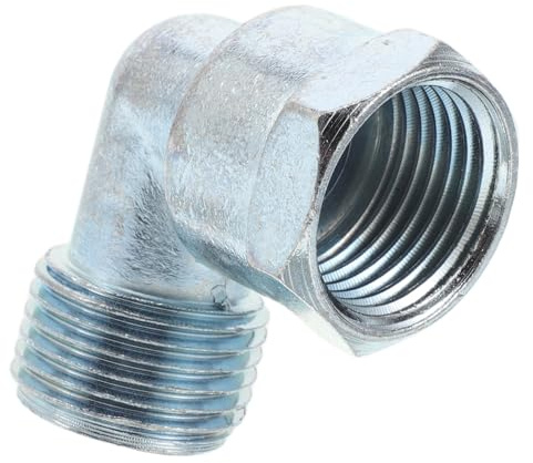 WRITWAA Gas Cooker Pipe Adapter 4-Female Thread Elbow Joint Stove Connector Gas Inlet Fitting Compatible with Cooker Pipe and Dryer Duct Connections