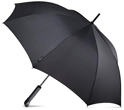Volkswagen 1KV087602E041 Regenschirm Stockschirm Ledergriff Schirm, schwarz