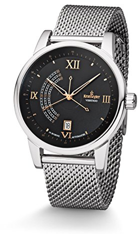 Kronsegler Vertigo Automatik Herren Armbanduhr Stahl Onyx/Bicolor mit Milanaiseband