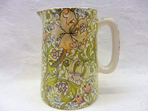 William Morris Golden Lilly Half Pint jug Made by Heron Cross Pottery