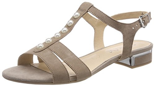 Caprice Femme 28104 Sandales Bride arrière, Beige (Taupe Suede 343), 38 EU Large