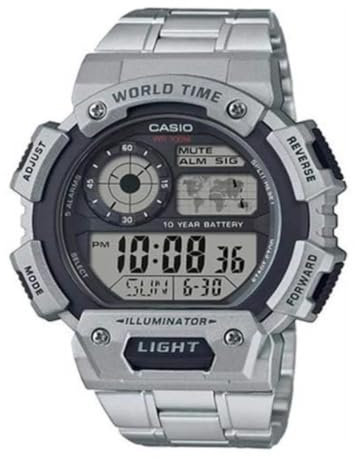 CASIO Herren Armbanduhr Digital Quarz Edelstahl AE-1400WHD-1AVEF