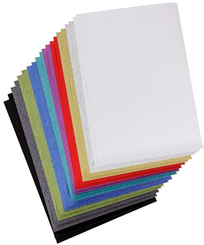 Ideen mit Herz Glitter-Papier/Stanz-Papier, diamantierte Optik, Din A4, 125g/m², 20 Blatt
