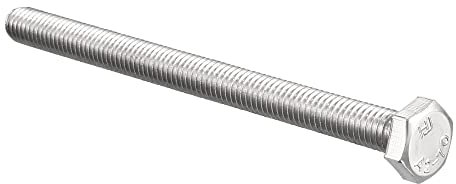 sourcing map Lot de 5 boulons hexagonaux M6 x 80 mm en acier inoxydable 304