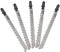 Maso Lot de 5 lames de scie sauteuse T301CD avec tige en T pour couper du métal, du bois, du PVC et plus encore – Compatible avec Bosch, Dewalt, Hitachi, Makita, Festool, etc.