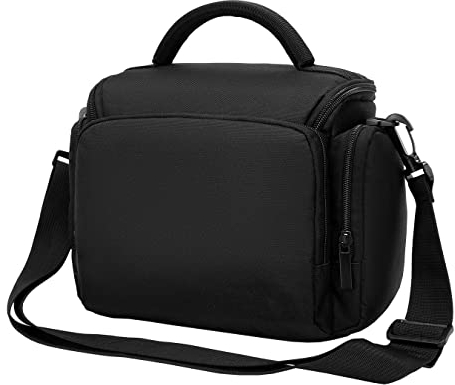 XSY Herren Kameratasche Fototasche Damen DSLR Schultertasche Unisex Messenger Sling Umhängetasche für Canon Nikon Sony Spiegelreflexkameras D11 - Schwarz