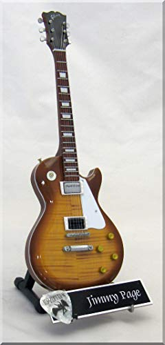 ARTSTUDIO35 Miniatur Gitarre LP LED Zeppelin mit Plektrum in Braun