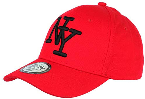 Hip Hop Honour Casquette NY Rouge et Noire Tendance Visiere Baseball Sticker Original Stazky - Homme