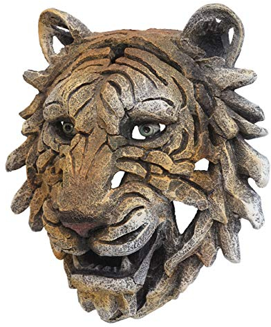 Mendler Deko Schädel HWC-H41, Wanddeko Kopf Trophäe, Polyresin Indoor Outdoor - Tigerkopf 35cm