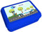 CreaDesign, Kinder Brotdose, Lunchbox, Vesperbox blau mit Fächern Einsatz, ideal für Kita, Kindergarten und Schule, Polizei, 13,9 x 19 x 7 cm, Volumen 1 Liter