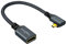 Twozoh Rechtwinkliges Micro HDMI auf HDMI Adapterkabel, geflochtenes Nylon, 90° Micro HDMI Stecker auf HDMI Buchse, Kabel (Typ D auf Typ A), unterstützt 4K/60Hz, 1080p (20CM)